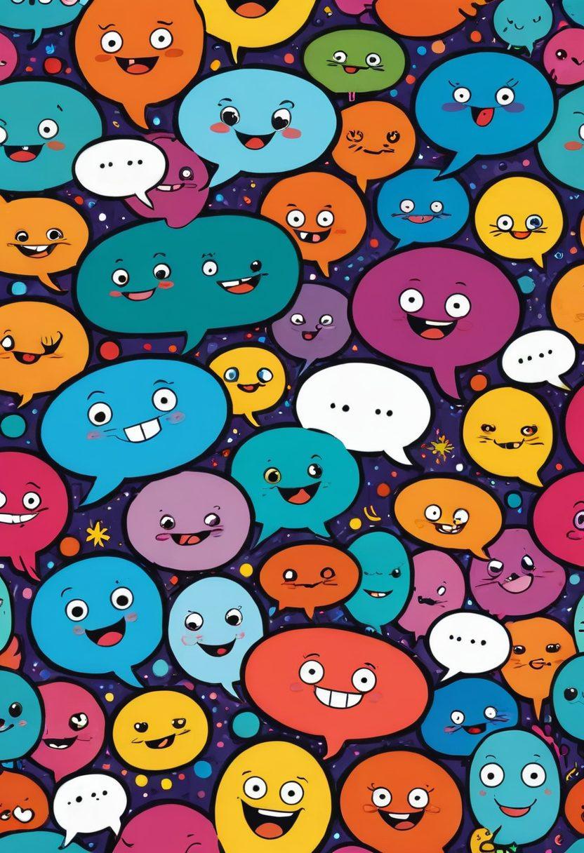 A whimsical, colorful illustration featuring vibrant cartoon characters engaged in playful, cheeky scenarios that evoke adult humor. The scene showcases a lively atmosphere with exaggerated expressions and fun, risqué elements. Include whimsical details like animated speech bubbles and playful settings to highlight the cartoon style. The background is bright and dynamic, enhancing the playful mood. cartoon style. vibrant colors. playful and cheeky.